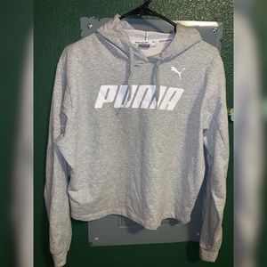 Puma Elevated Logo Crop Hoodie